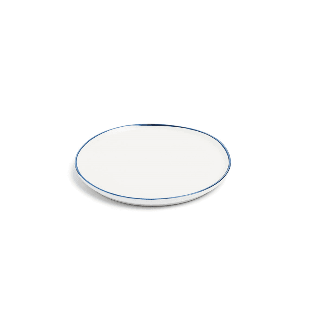 Edge Dessert Plate, Blue