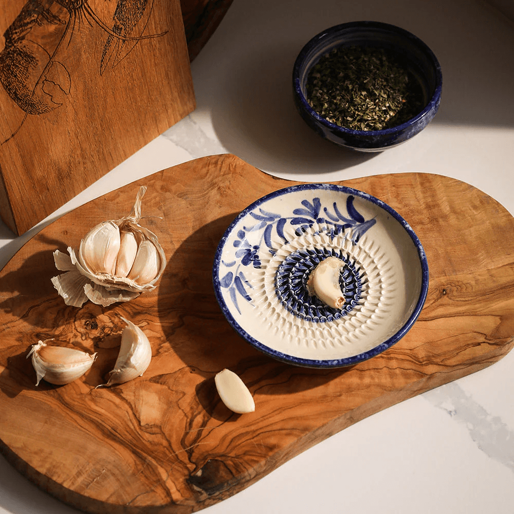 Olive Garlic Grater, Blue