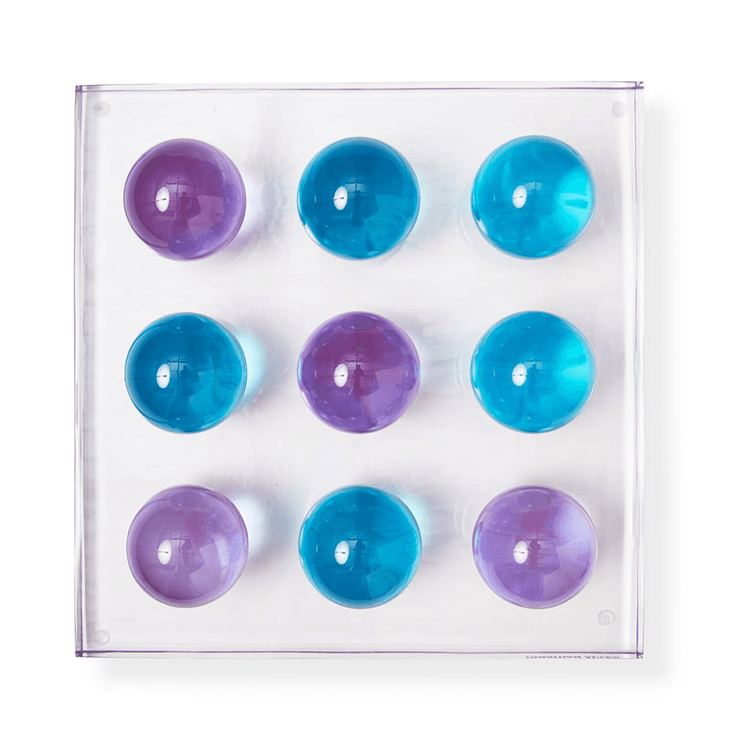 Acrylic Tic Tac Toe Set, Turquoise & Purple