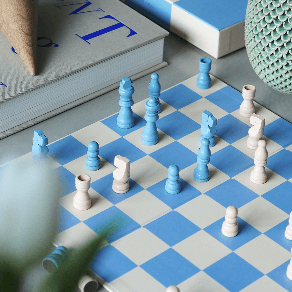 Play Chess, Beige/Blue