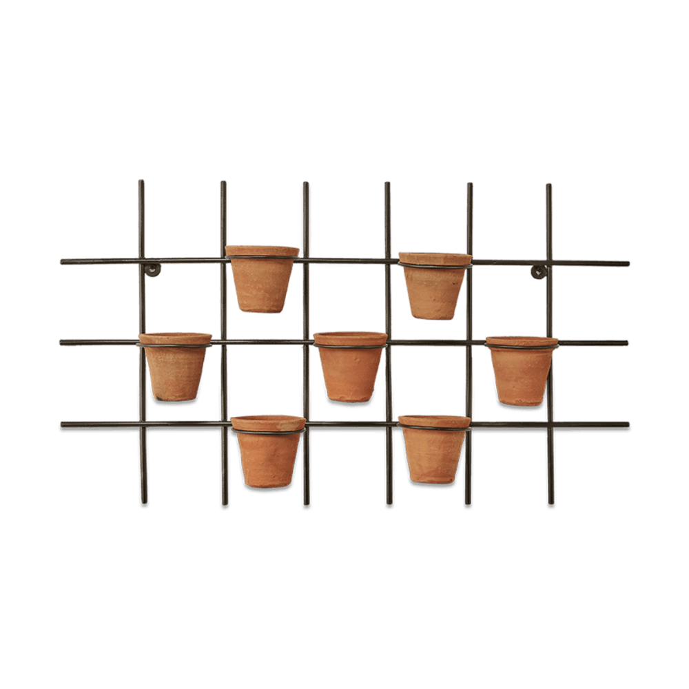 Jara Wall hung planter, Terracotta/Black