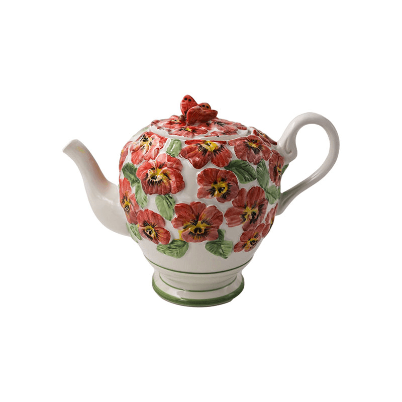 Viola Teapot, Red