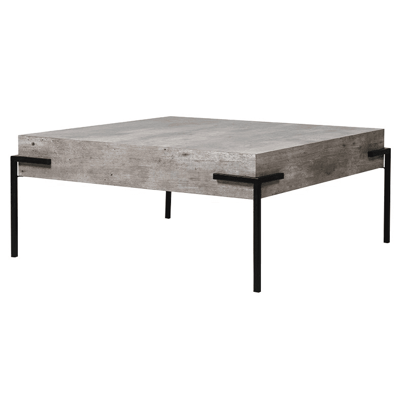 Coffee table, Stone/Black