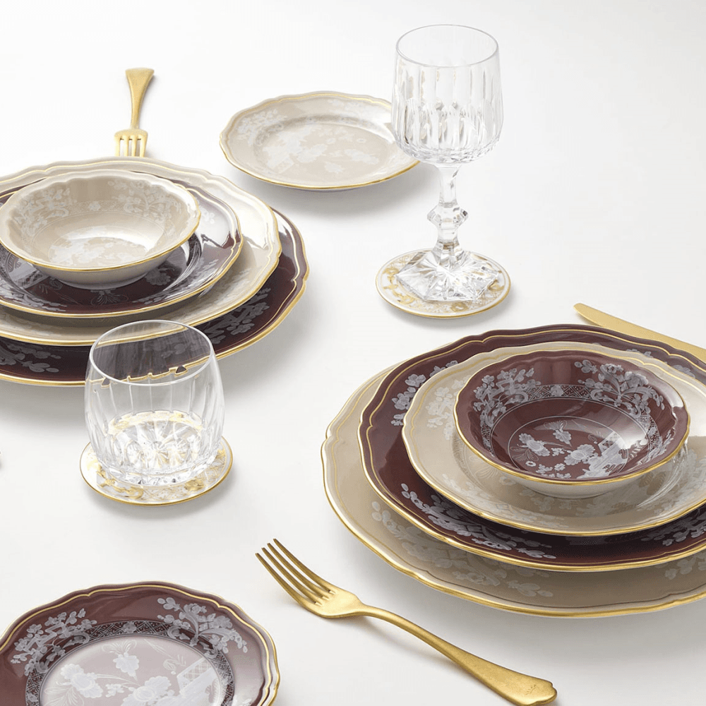 Oriente Italiano Soup Plate, Castagna