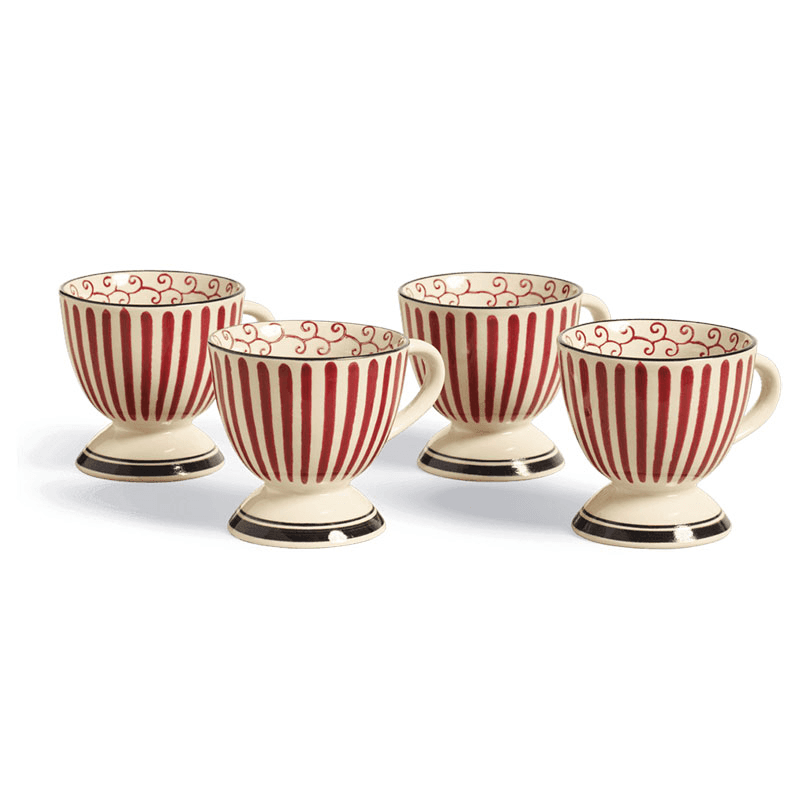 Kintaro Set of 4 Mugs, Cochineal
