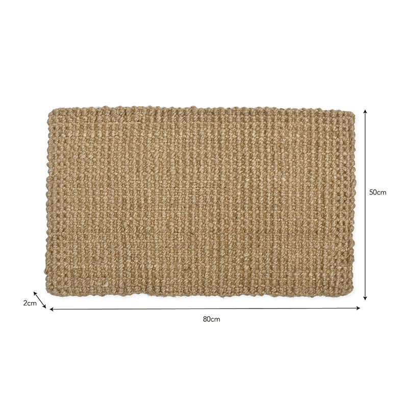 Jute doormat, natural