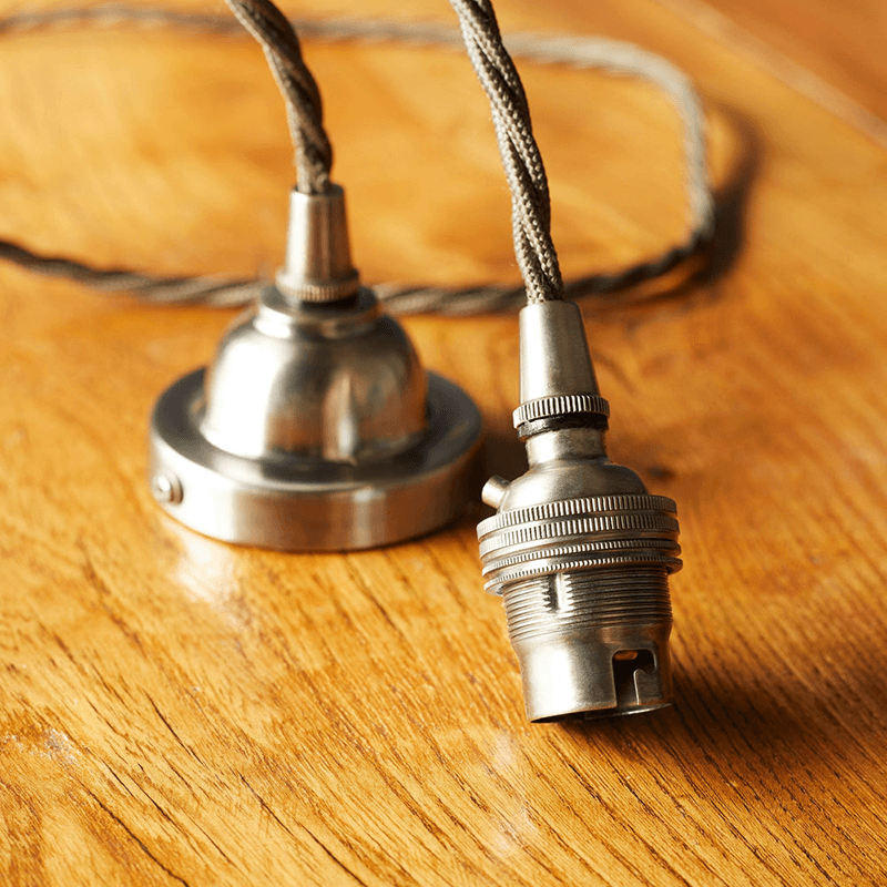 Ted Ceramic Shade with Antiqued Silver Gallery