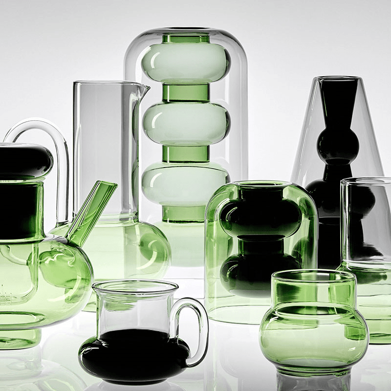 Bump Tall Vase, Green