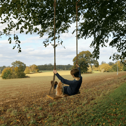 Image showing the Personalised Couple'S Swing, Oak product.