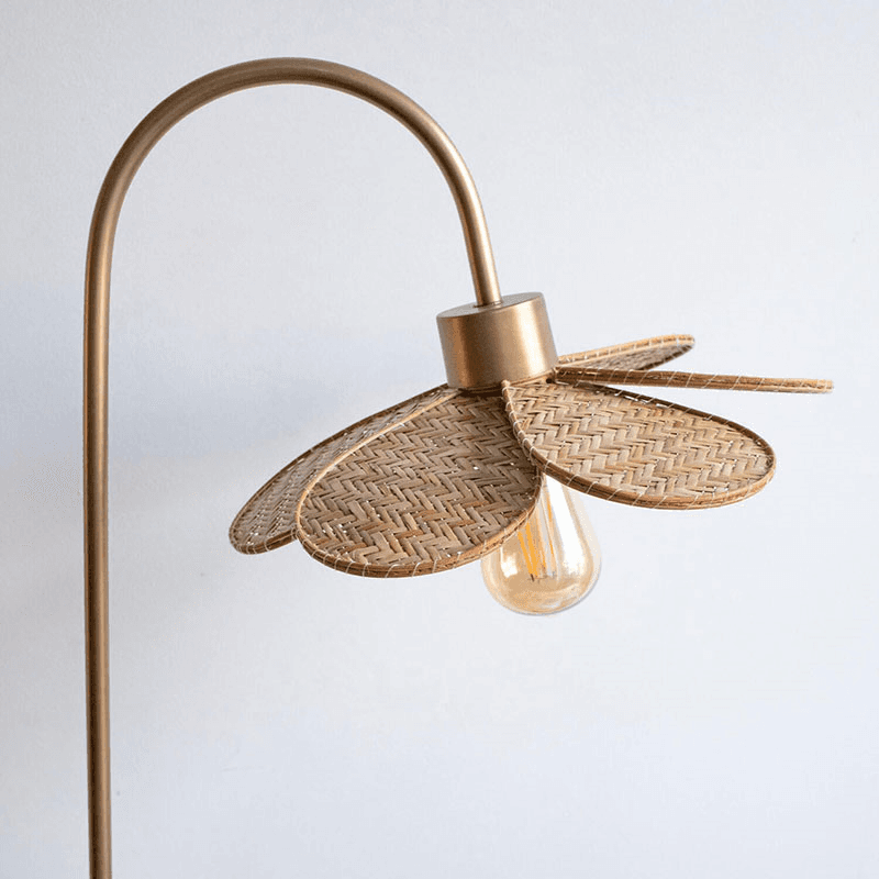Primrose Table Lamp, Antique Brass