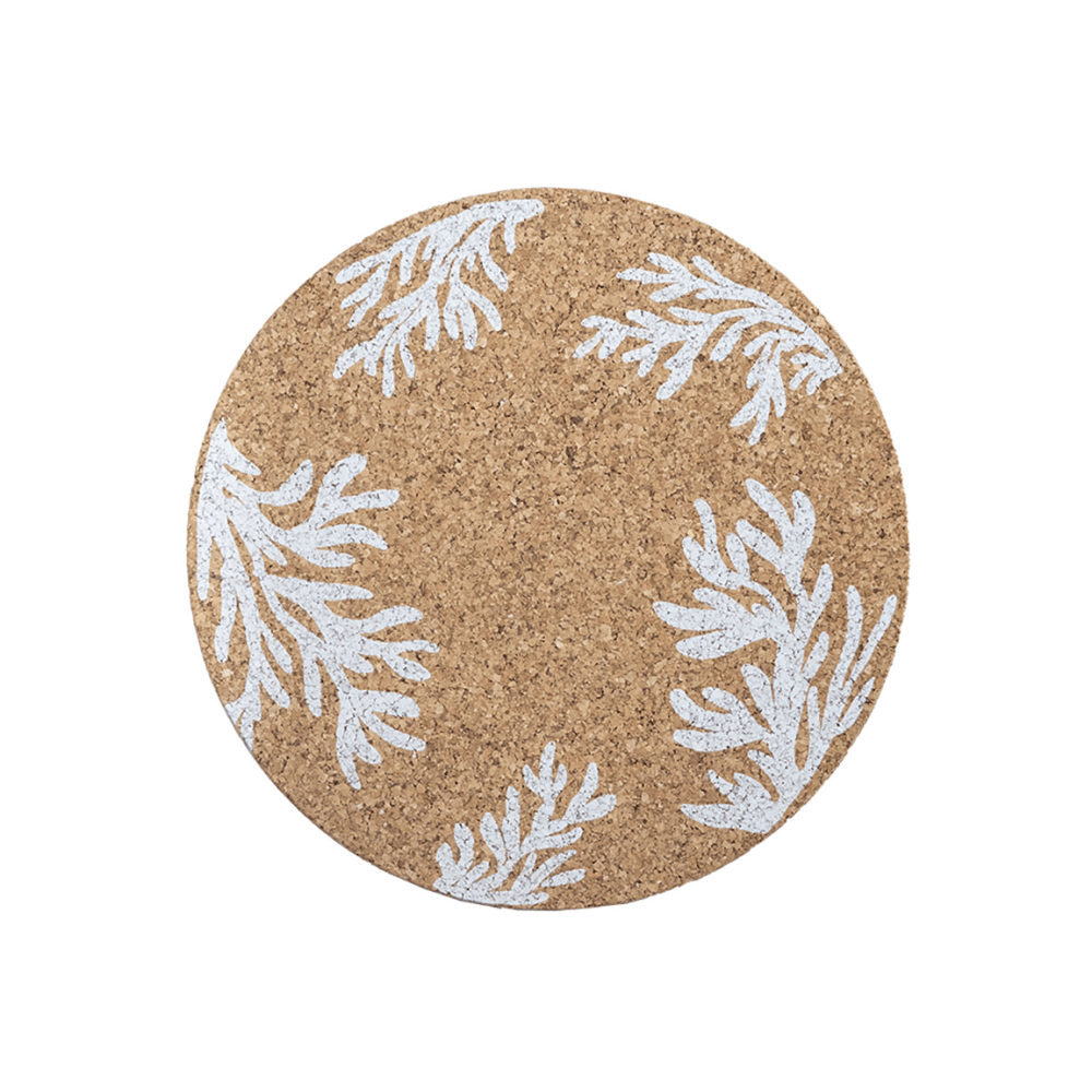 White Coral Set of 4 Coasters & Placemats Set, Natural