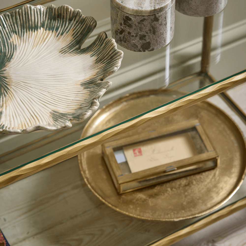 Textured Frame Display Unit, Gold