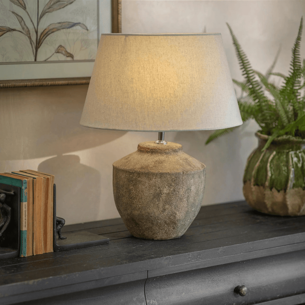 Penwick Plinth Table Lamp, Brown