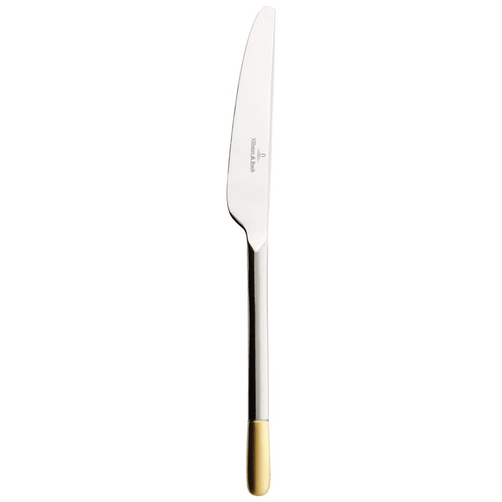 Ella Dinner Knife, Stainless Steel with Partial Gold Plate