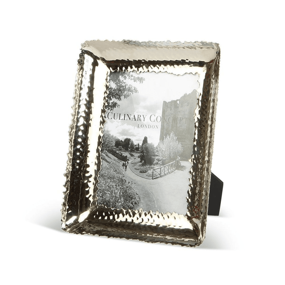 Champagne Hammered Photograph Frame