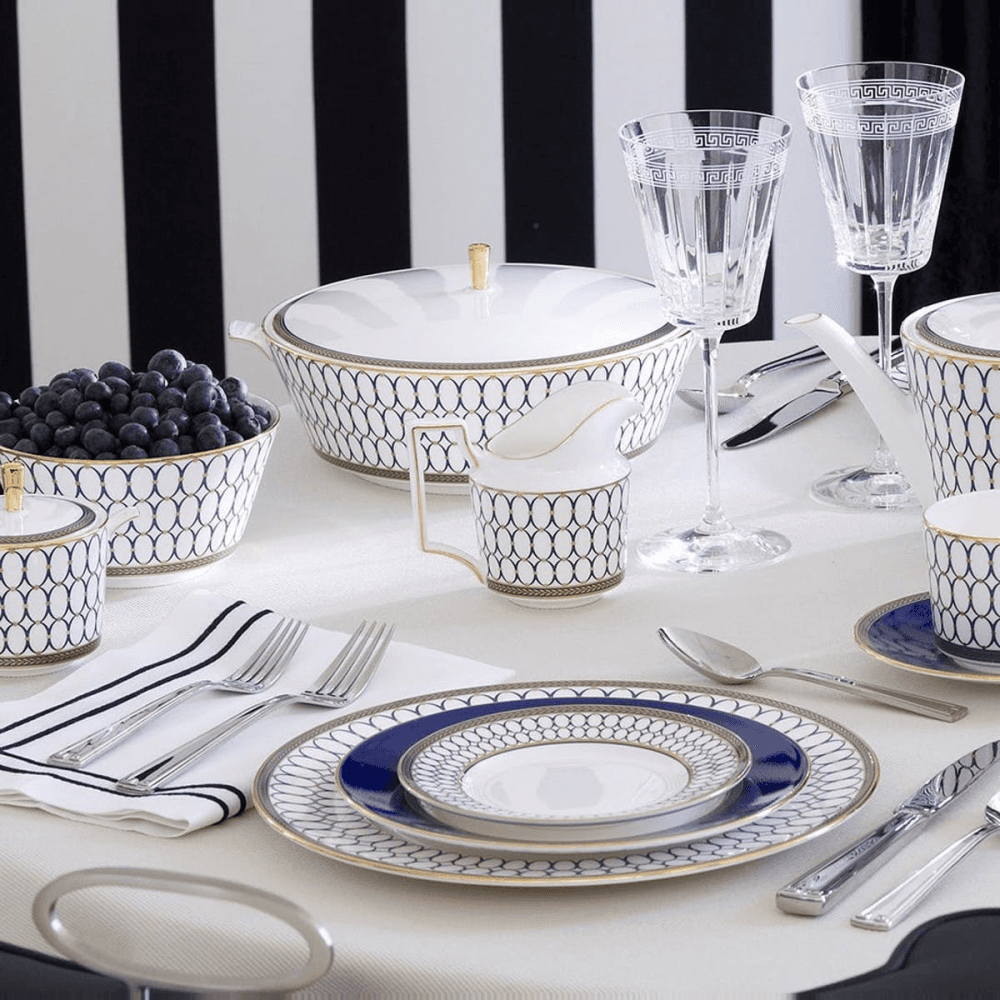 Renaissance Gold Pair of cups & saucers, white