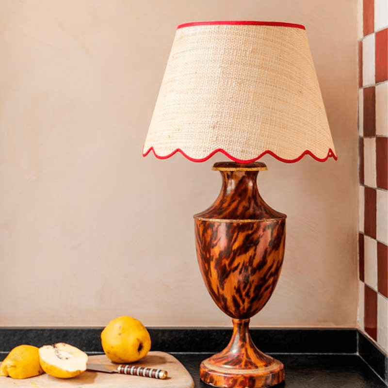 Raffia Scallop Lampshade