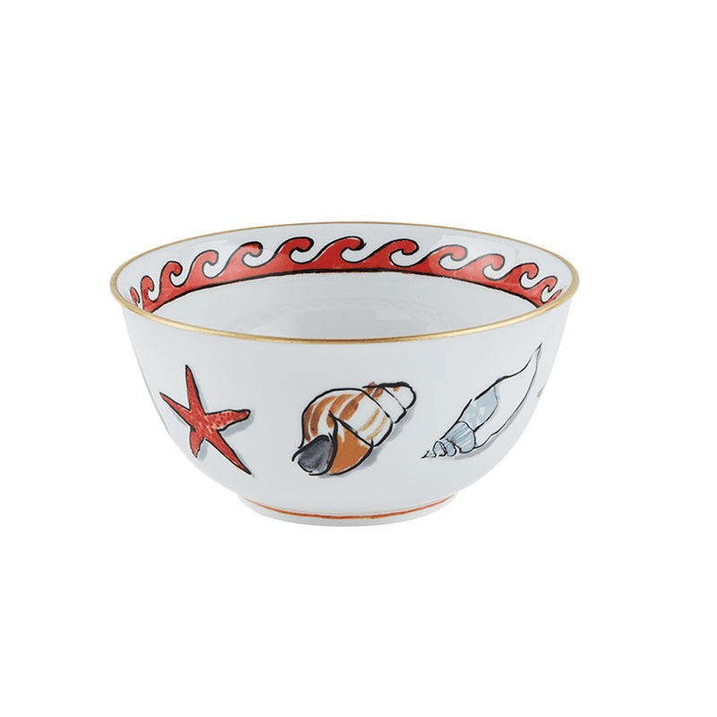 Il Viaggio Di Nettuno Hand-Decorated Porcelain Bowl, White