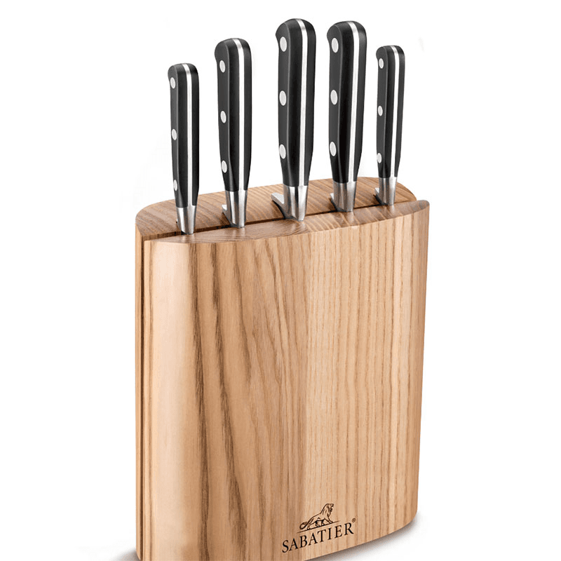 Ideal Steel 5 Piece Knife Block Set, Black