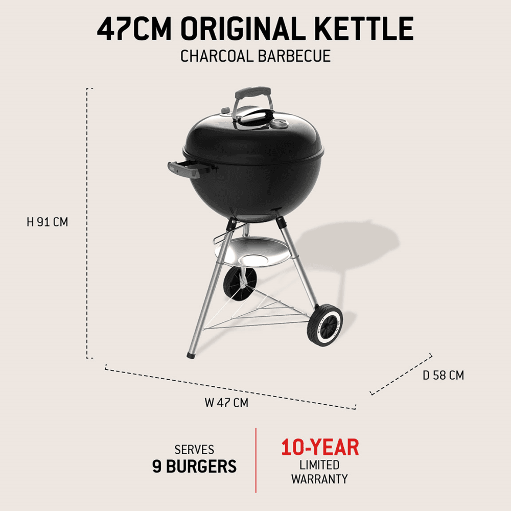Original Kettle Charcoal Barbecue, Black