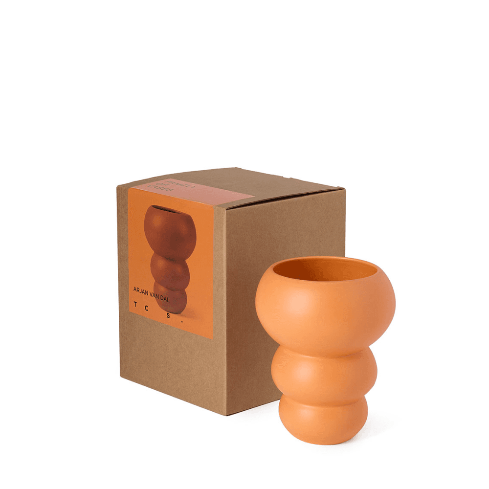 Stacked Spheres Vase, Orange