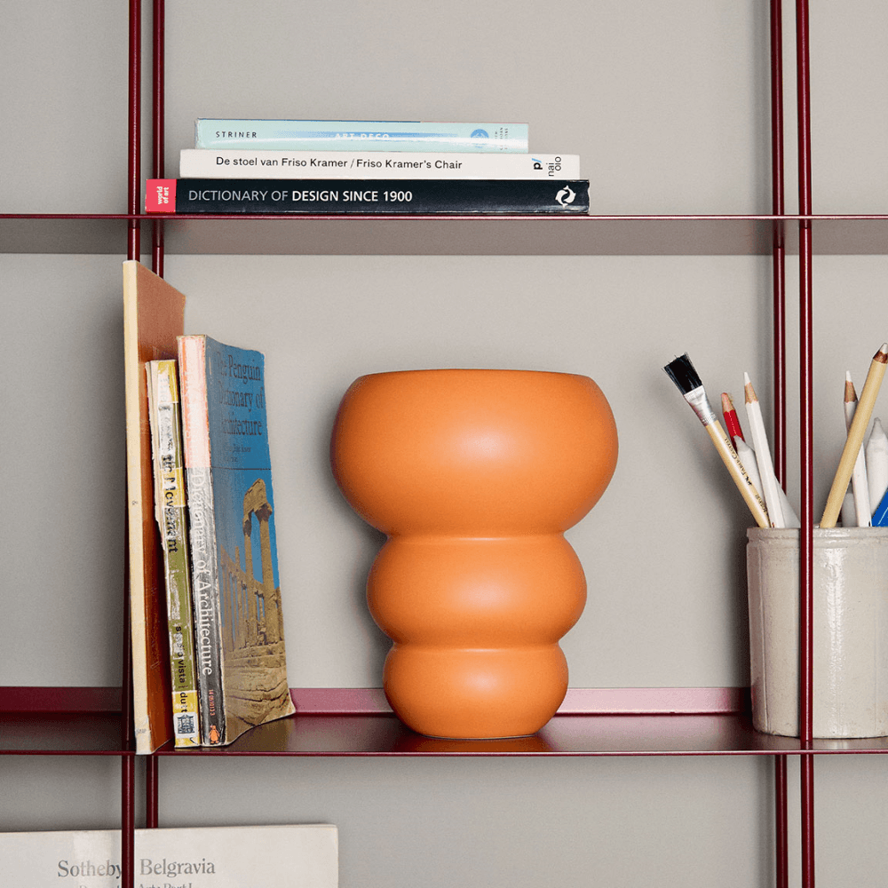 Stacked Spheres Vase, Orange