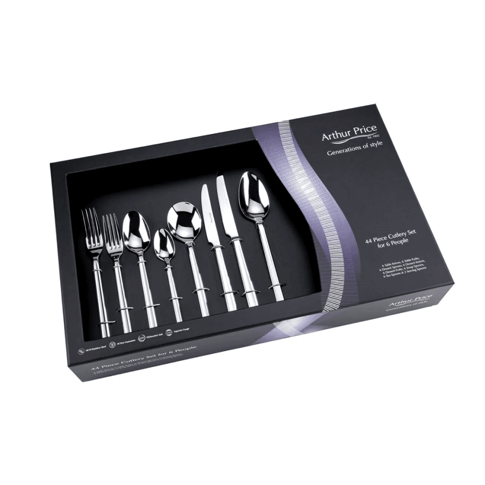 Horizon 44 Piece 6 Person Boxed Cutlery Set, Stainless Steel