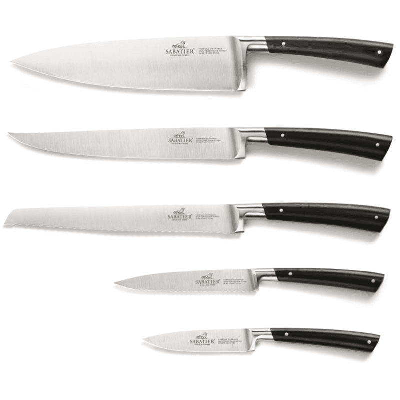 Edonist 5 Piece Knife Block Set, Black