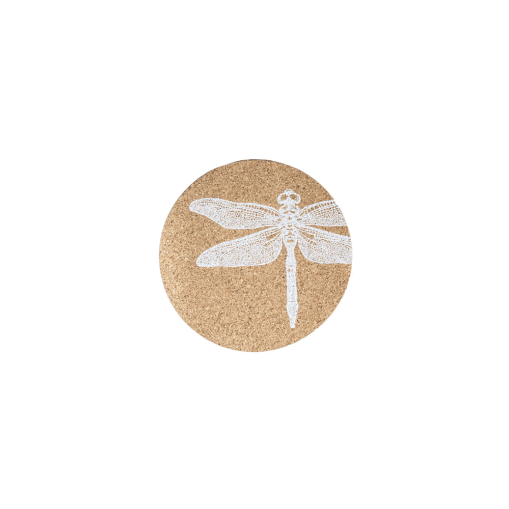 Dragonfly Set of 4 Coasters & Placemats Set, Natural