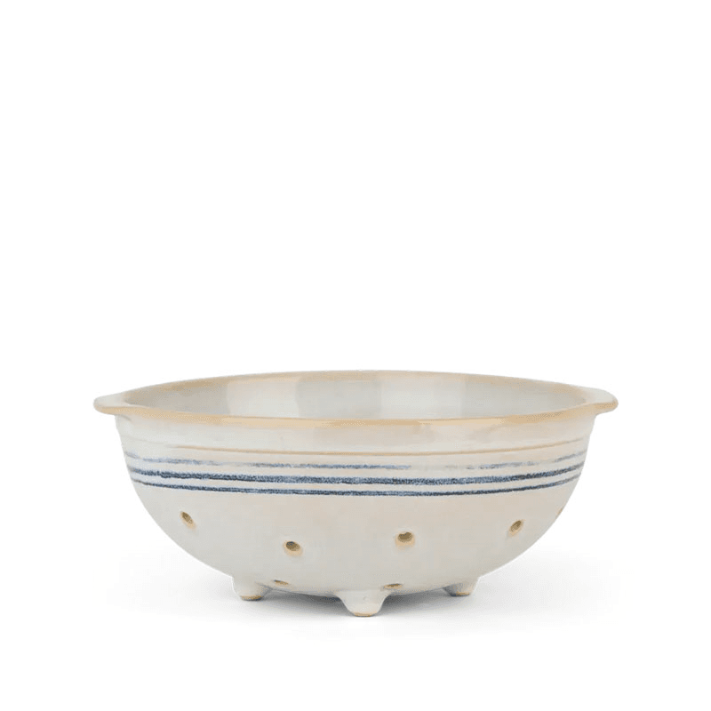 Melbury Colander, White/Blue