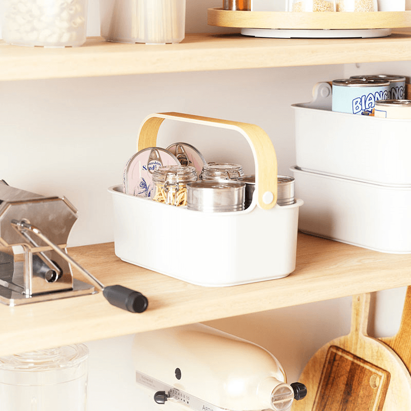 Bellwood Caddy, White & Natural