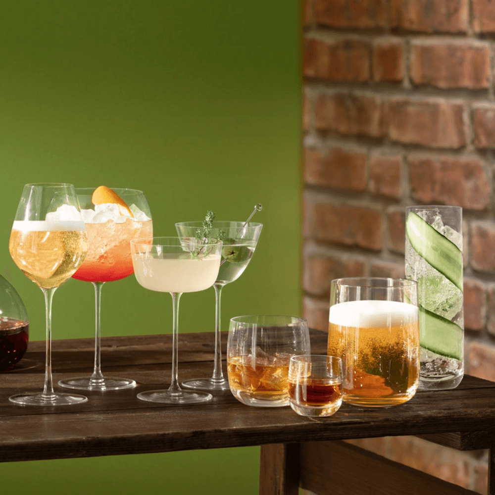 Borough Set of 4 cocktail saucers, clear