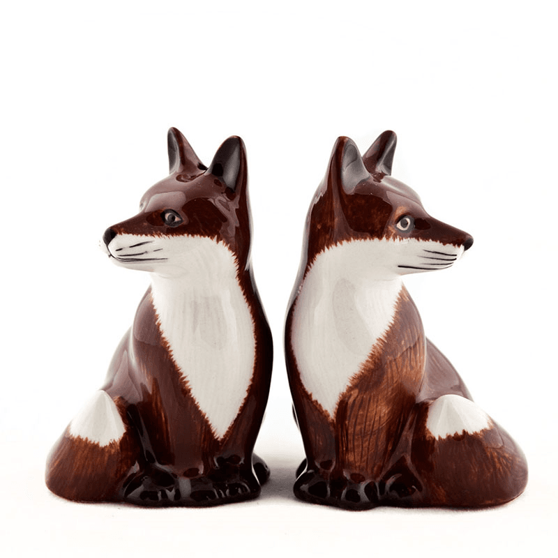 Fox Salt & Pepper Shakers, Brown