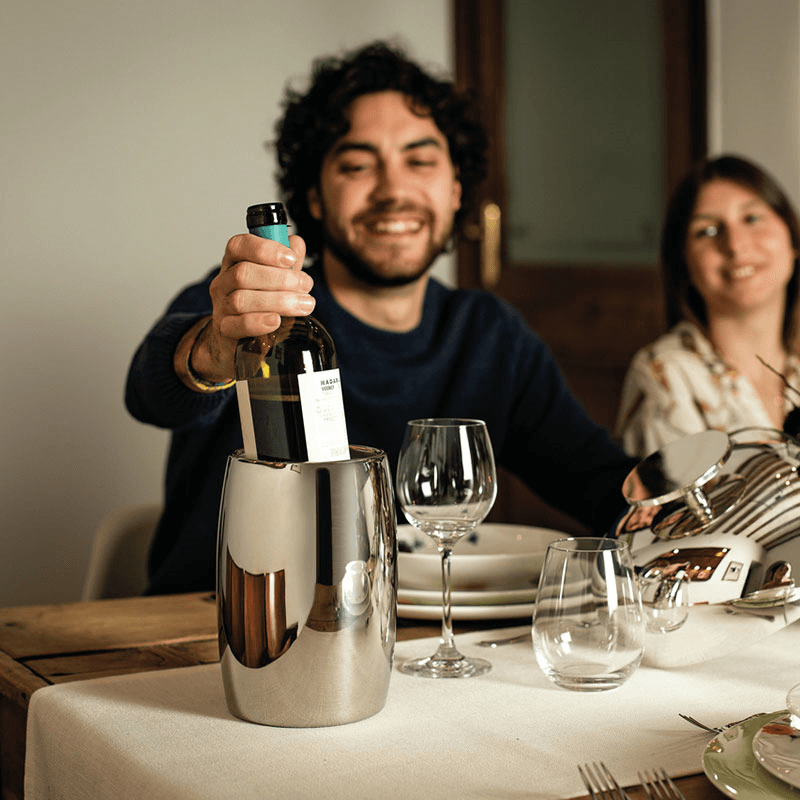 Sphera Insulated Wine Cooler, Silver Plated