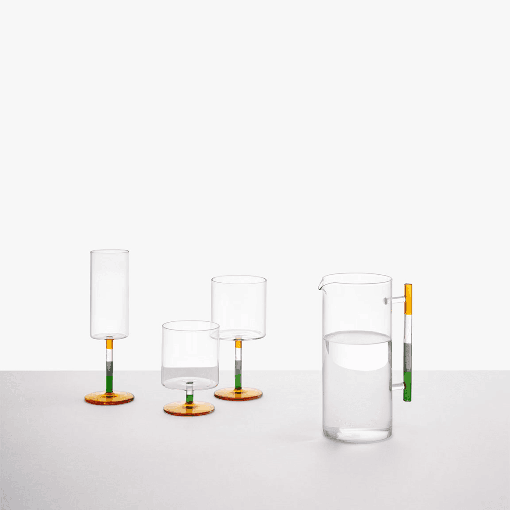 Andalusia Stemmed Water Glass, Multi