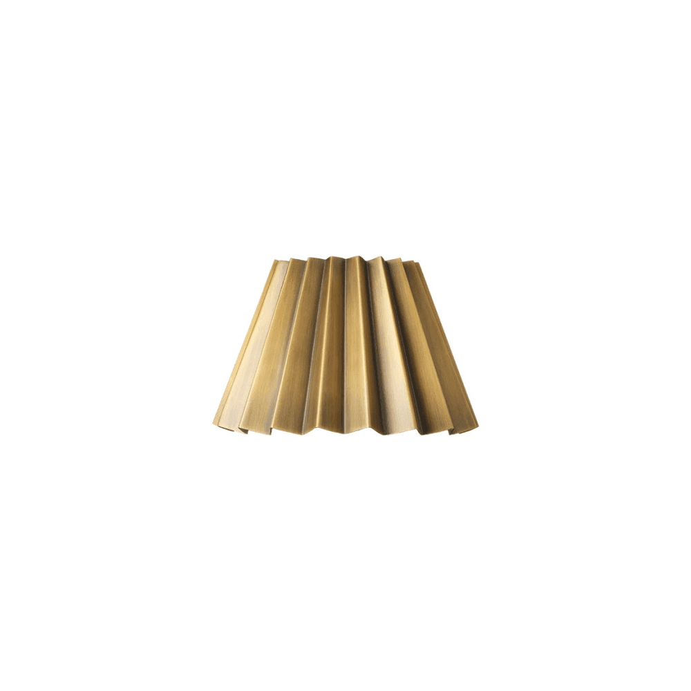 Mini Pleated Lampshade, Brass