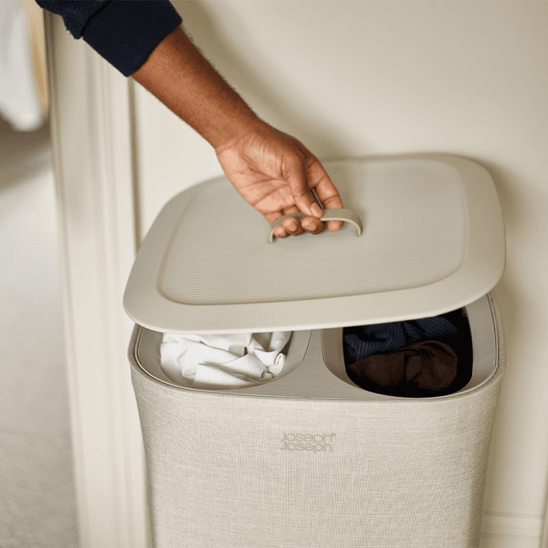 Tota Laundry Separation Basket, Ecru