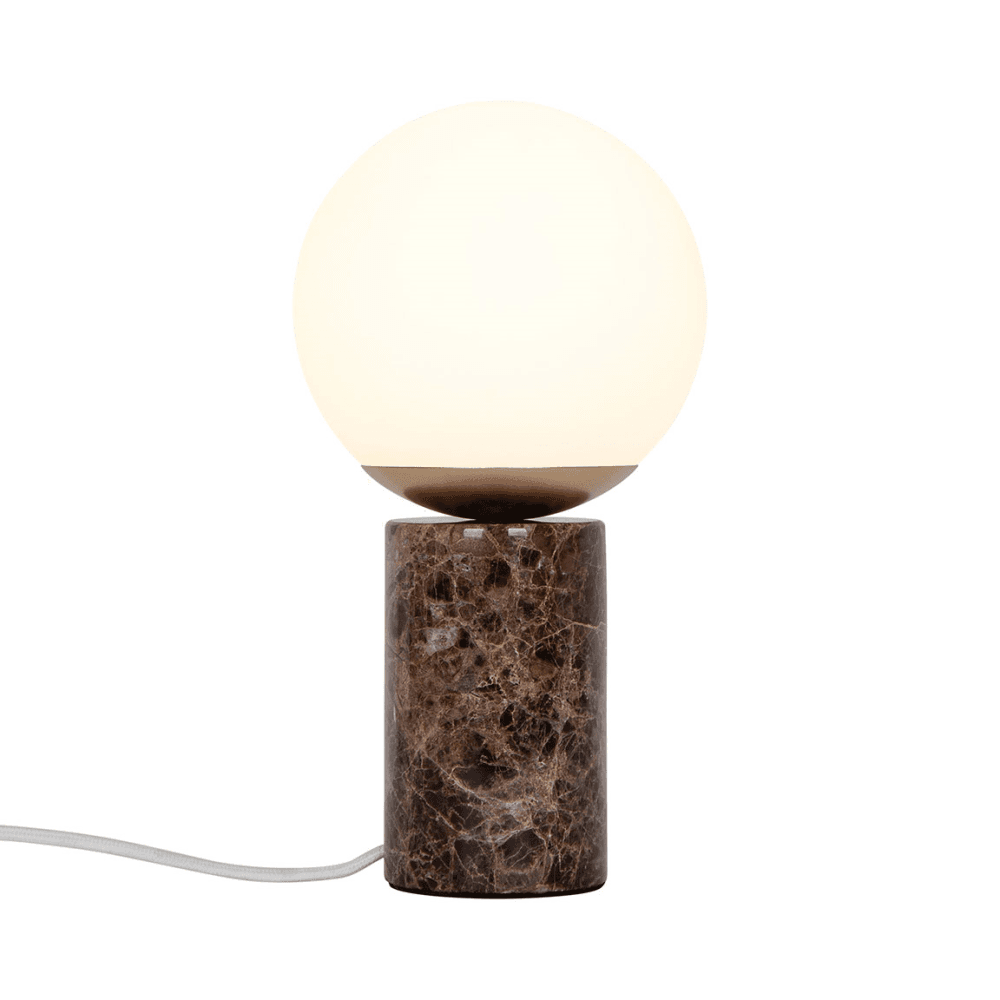 Lily Marble Table Lamp, Brown