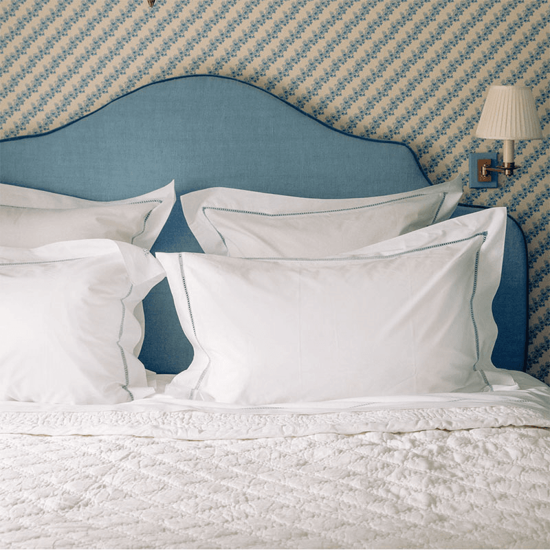 Georgiana Pillowcase, Dusky Blue