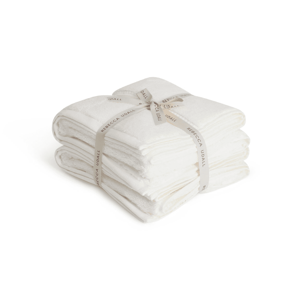 Maria Pair of Hand Towels, Ivory