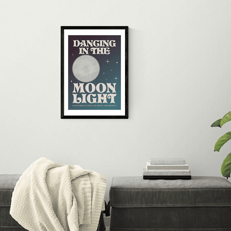 HollieGraphik Moonlight Print, Black Frame