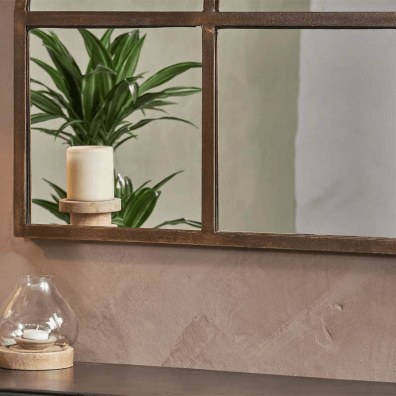 Imoma Overmantle Arch Mirror, Brass
