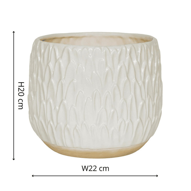 Arles Leaf Embossed Planter
