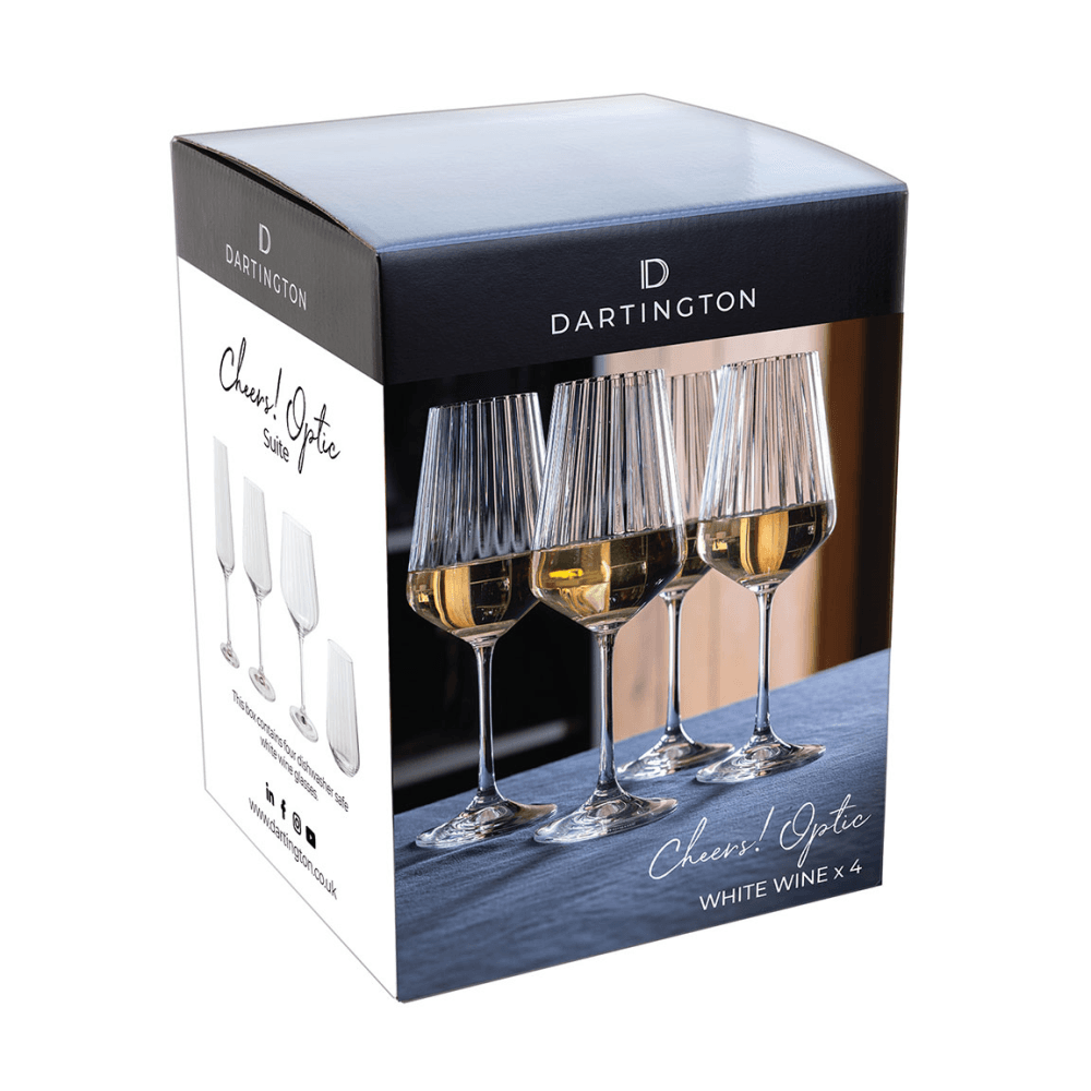 Cheers Optic Set of 4 White Wine Glasses