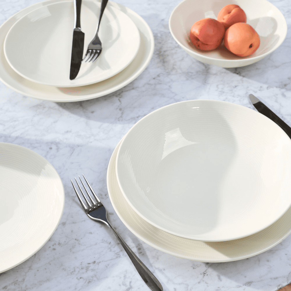 Lambeth 12-Piece Dinnerware Set, White