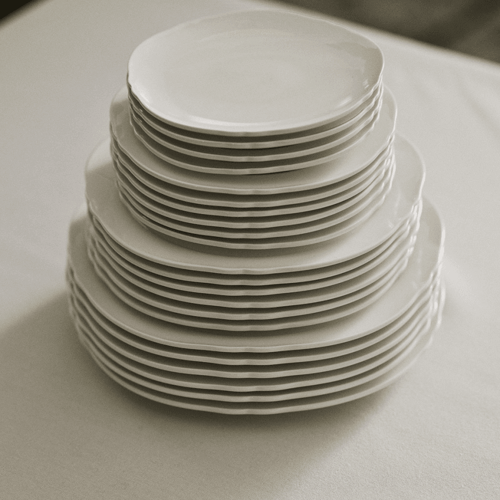 Silhouette by Sergio Herman Set of 4 Breakfast Plates, White