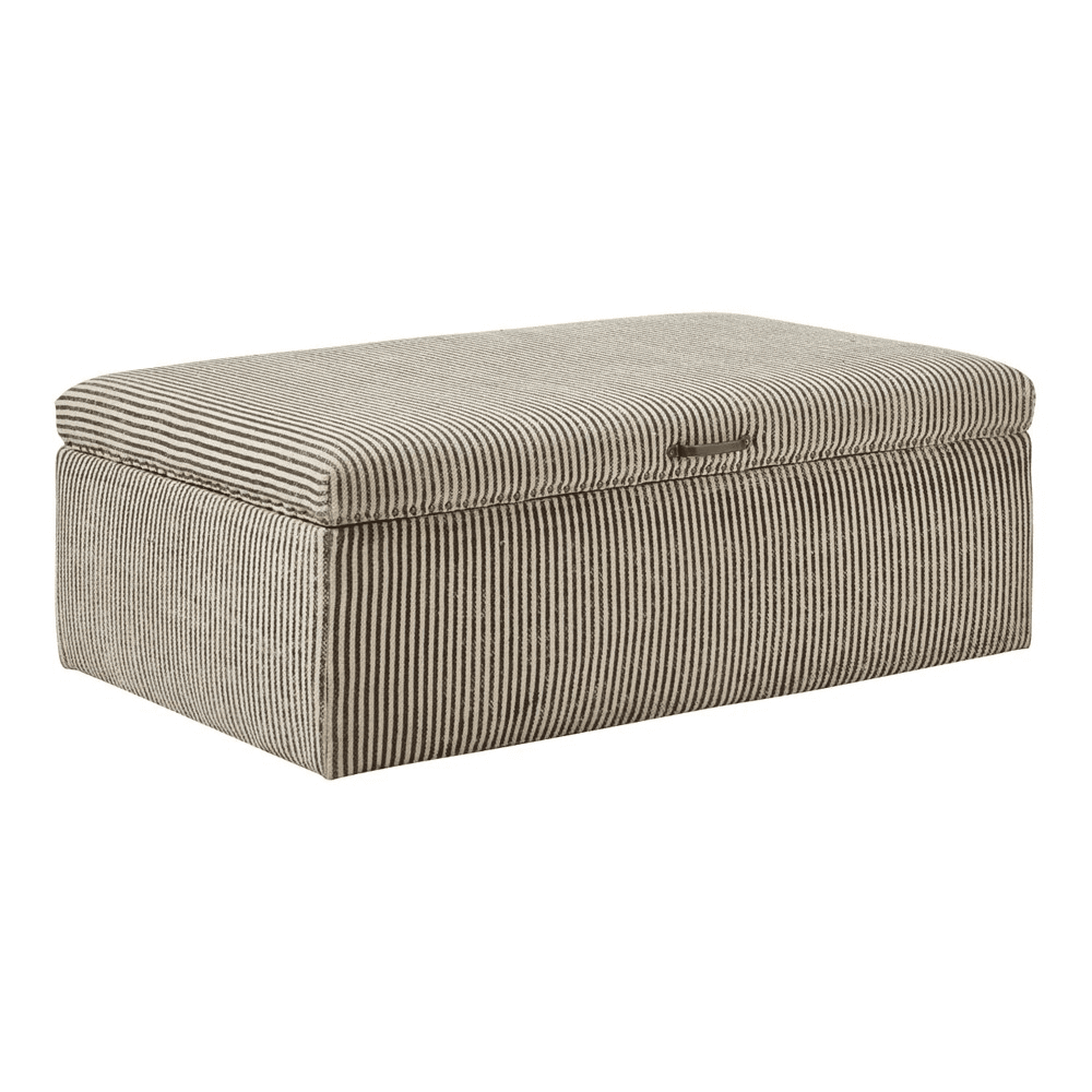 Crusoe Upholstered ottoman, Soft Charcoal