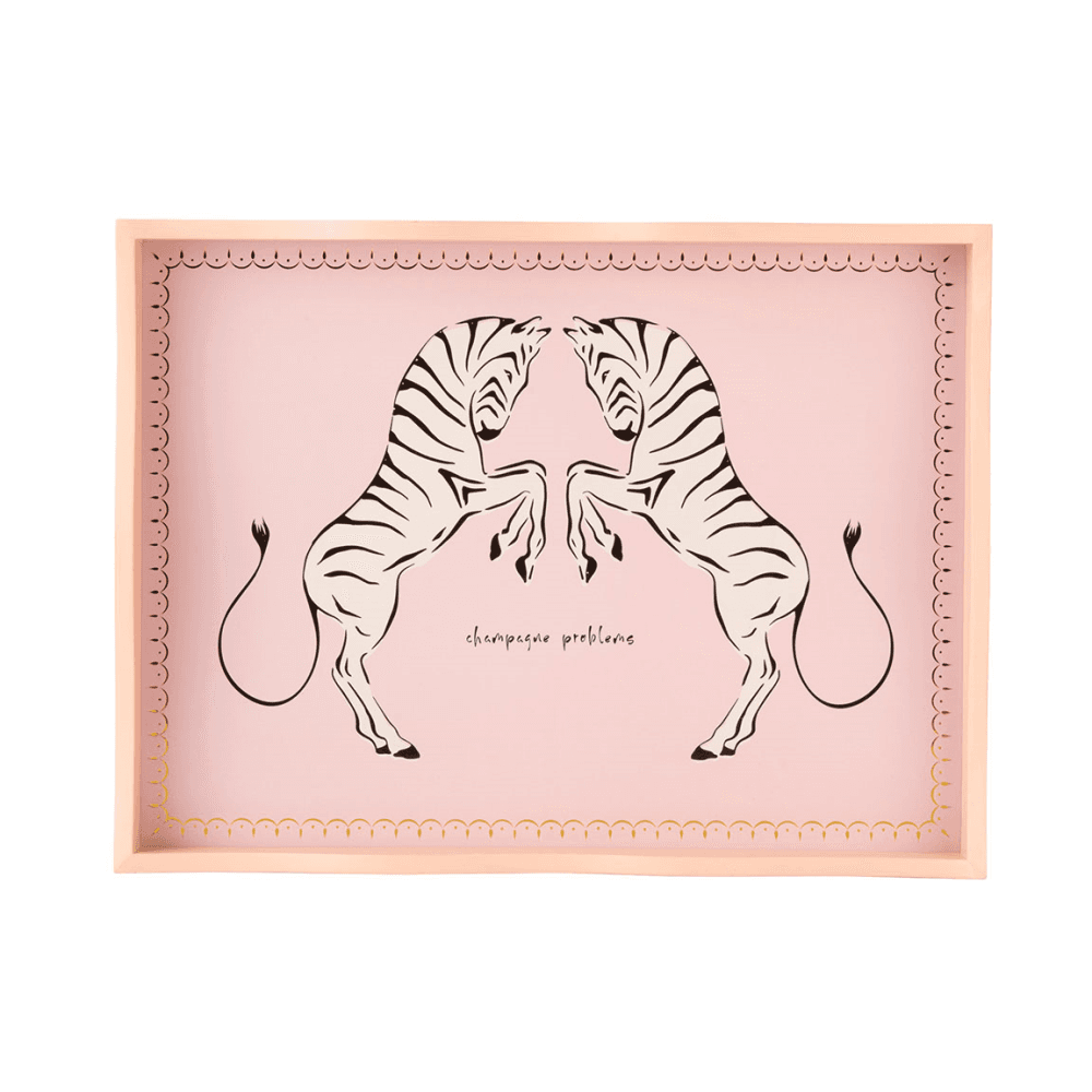 Zebra Tray, Pink