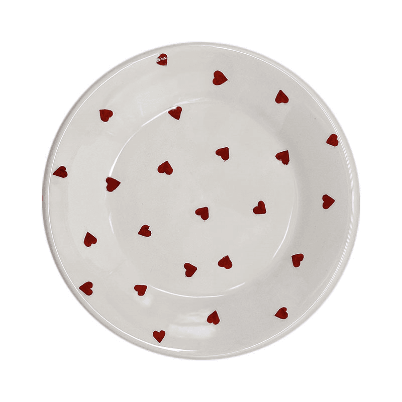 Love Heart Plate, Red