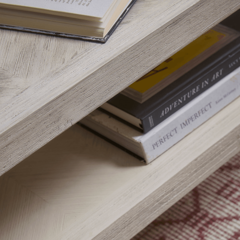 Tova Limewashed Coffee Table, Natural